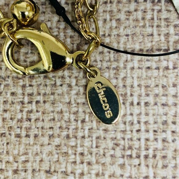 Chicos Double Strand Long MOP Acrylic Necklace NWT - Picture 4 of 4